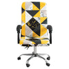 Housse Chaise de Bureau Noire, Blanche et Jaune