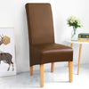 Housse De Chaise Deluxe Simili-Cuir Brun Café