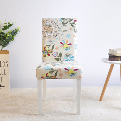 Housse De Chaise Fleurie Multicolore