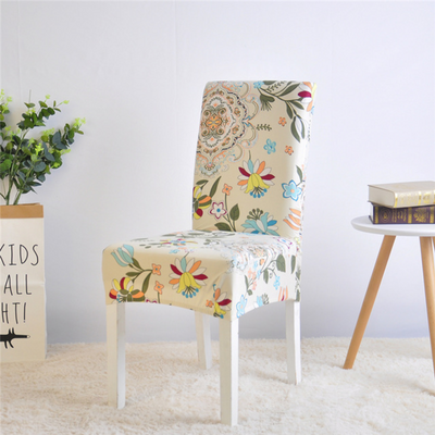 Housse De Chaise Fleurie Multicolore