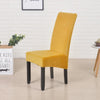 Housse De Chaise Grande Taille Velours Jaune Moutarde