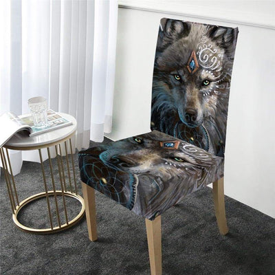 Housse De Chaise Loup guerrier