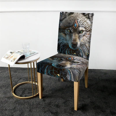 Housse De Chaise Loup guerrier