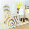 Housse De Chaise Mariage Rayures Or