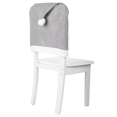 Housse De Chaise Noël Bonnet Gris