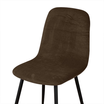 Housse De Chaise Scandinave VELOURS Brun ARABICA