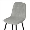 Housse De Chaise Scandinave VELOURS GRIS METAL