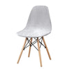 Housse De Chaise Scandinave Velours Argentée