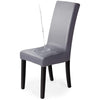 Housse De Chaise Simili-Cuir Gris Nuage