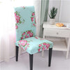 Housse De Chaise Turquoise à Fleurs Roses Jamila