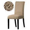 Housse De Chaise Velours Brun Sahara