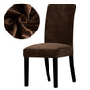 Housse De Chaise Velours Marron Arabica