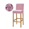 Housse Tabouret de Bar Velours Fleur Rose